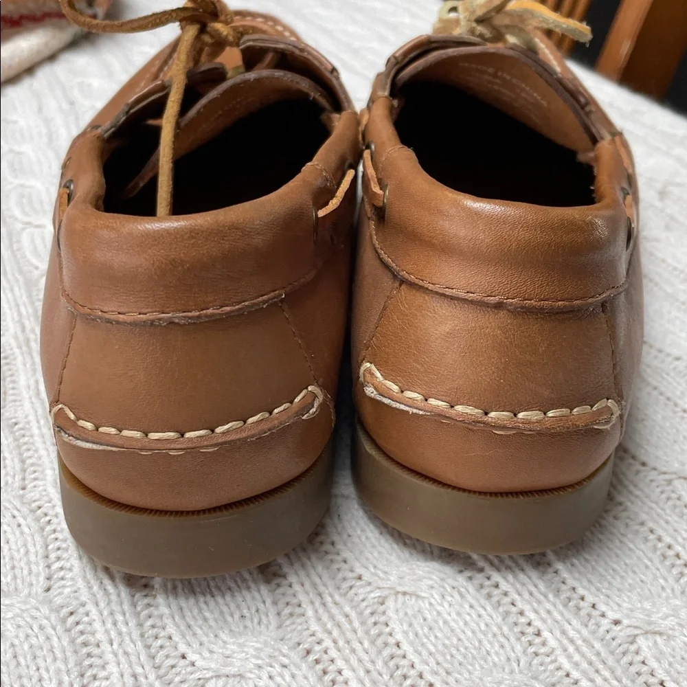 Mens Eagle Mountain 12D Brown Leather Boat Deck Shoes nautical like new